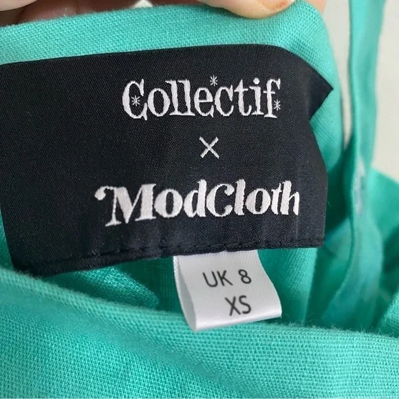 Collectif x Modcloth Leisel Suspender Swing Skirt size XS - Picture 5 of 9